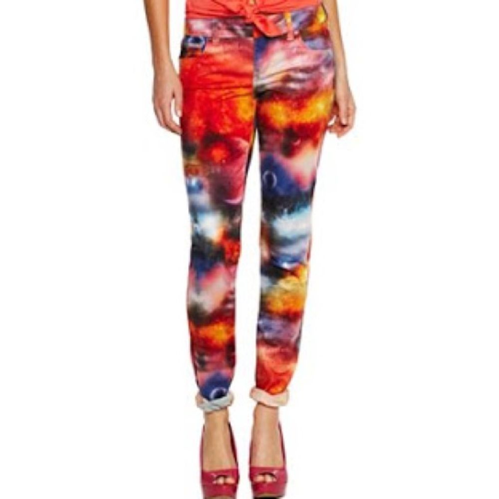 L’Amour Nanette Lepore Denim Skinny Leggings Preowned Sz 9